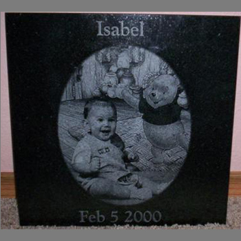 Black Marble Engraving 